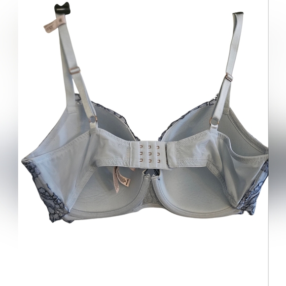 Victoria's Secret Dream Angels Blue Floral Lightly Lined Demi Bra Women 38DD - Picture 2 of 5